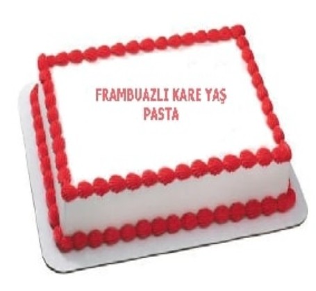 Şık ve Sade Tasarımlı 35 Kişilik Frambuazlı Pasta